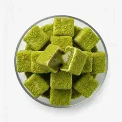 Delight covered by pistachios inside butter pistachios