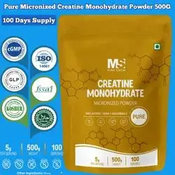 Creatine Monohydrate Powder, Micronized, Instant, Unflavored, 5000mg Per Serving, Creatine Monohydrate, Pure, No Filler, Keto & Vegan, Easy Dissolve Pre & Post Workout for Women and Men, 500g creatine