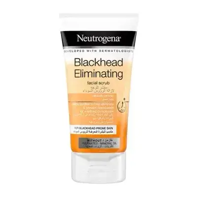 نيوتروجينا فيزيبلي كلير مقشر يومي لإزالة الرؤوس السوداء | 150مل (بيرتقالي )//NG Blackhead Eliminating Scrub 150ml