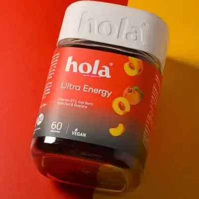 Hola Ultra Energy Gummies 60 Vegan Gummies | هولا ألترا إنيرجي حلوى 60 قطعة نباتية