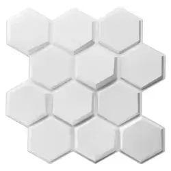 3d Wall Panel Hexagon White TD038