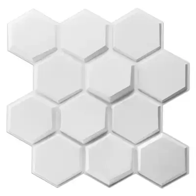 3d Wall Panel Hexagon White TD038