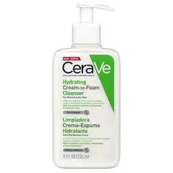 CeraVe Hydrating Cream-to-Foam Cleanser 236ml (normal to dry skin)