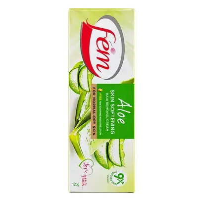 Aloe Skin Softening Hair Removal Cream for Normal to Dry Skin 120g _ Fem