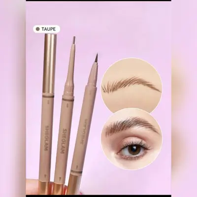 SHEGLAM Brows On Demand 2-In-1 Brow Pencil-Taupe Waterproof Liquid Eyebrow Pen - Taupe