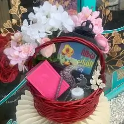 Quran, Rosary, Lamp And Bouquet Of Flowers
