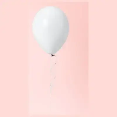 White Standard Helium Balloon