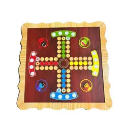 Wooden 2-in-1 Chess and Ludo Deluxe Set