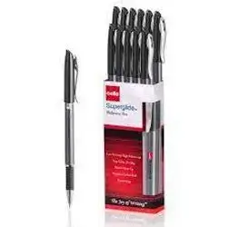 Cello Superglide Ballpoint Pen, Pack of 12-Black color