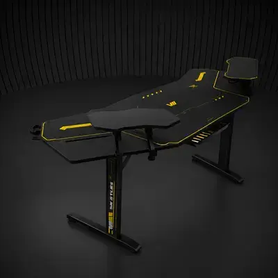 AG Table Atlas Station Shelves LED Black - 187cm + 64cm + 73cm