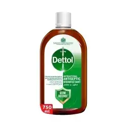 Dettol Antiseptic Antibacterial Disinfectant Liquid 750 ml //سائل مطهر ديتول 750 مل - يقتل الجراثيم وينظف الجروح