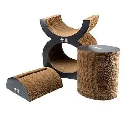 Faye - cardboard scratcher playground brown/black 46cm