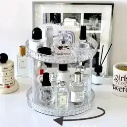1pc Rotating Makeup Storage Box Rotating Makeup Organizer 
