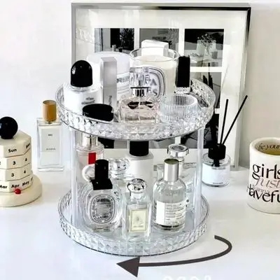 1pc Rotating Makeup Storage Box Rotating Makeup Organizer