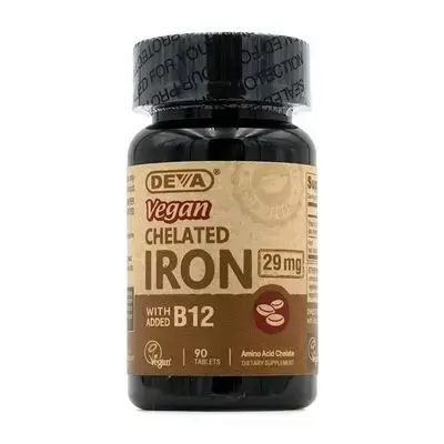Deva - Chelated Iron 29mg with B12