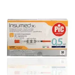 Insulin Syringe Pic 0.5ML 30Pcs
