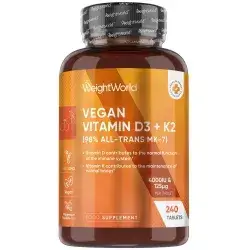 Vitamin D3 4000IU+ K2 125µg (MK7) 240 Tablets