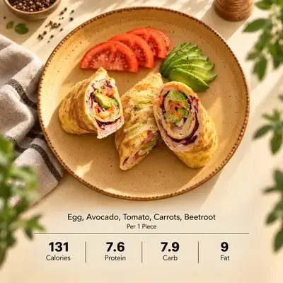 Beetroot Omelet Roll
