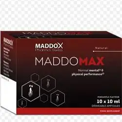 MADDOMAX NORMAL MENTAL PHYSICAL PERFORMANCE PIFNEAPPLE FLAVOUR 10 DRINKABLE AMPOULES  for people whith high physical and mental exhaustion , job stress , low blood pressure , 1 ampule per day before breakfast 