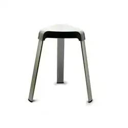 Bathroom Stool Aluminium Grey
