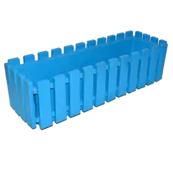 Akasya Fence Balcony Flower Pot 60 Blue