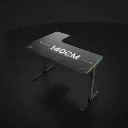AG Table Zero Gravity L-Shaped RGB Right-Side Black - 140cm