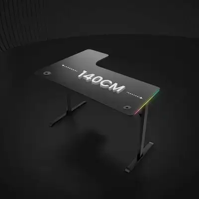 AG Table Zero Gravity L-Shaped RGB Right-Side Black - 140cm