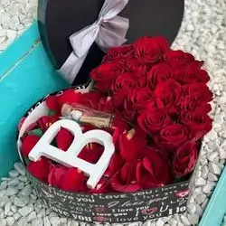 Box With Letters and Roses