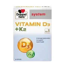 VITAMIN D3+ K2 30 Tablets _ Doppel herz