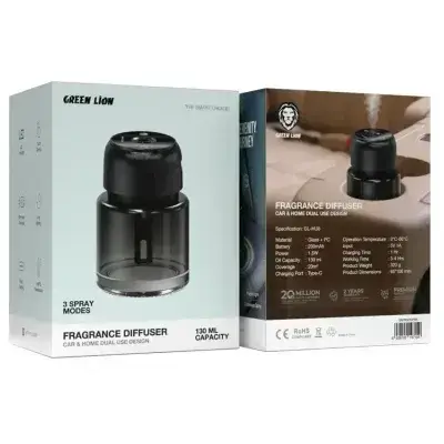 Green Lion Fragrance Diffuser Perfume 130mL - Black