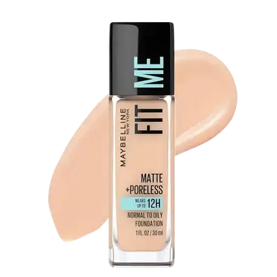FIT ME Matte + Poreless 12H Foundation Normal To Oily Skin 122 CREAMY BEIGE 30ml _ MAYBELLINE NEW YORK