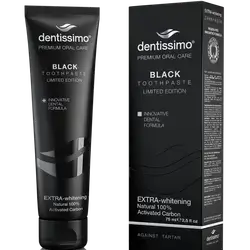 dentissimo black toothbaste extra whiteing