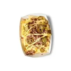 French Fries With Minced Meat And Cheese
