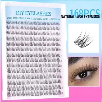 MEM 168pcs D-Curl 9-12mm Mixed Eyelash Extension
