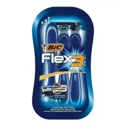 Bic Shaver Flex 3 Blade Comfort Razors For Men / 3 Pieces