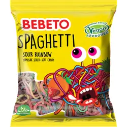 BEBETO JELLY GUM SPAGHETTI RAINBOW 80g