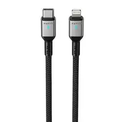 HAVIT CB6316 TYPE-C TO LIGHTENING 1m BLACK+GREY