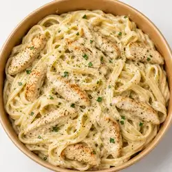 Creamy chicken fettuccine