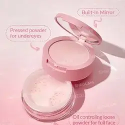 SHEGLAM Insta-Ready Face & Under Eye Setting Powder Duo-Bubblegum