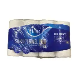 Fine Kitchen Roll Super Towe3ply X4