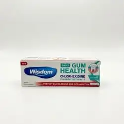 Wisdom daily gum health chlorhexidine fluoride toothpaste with hyalironic acid 75ml