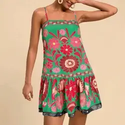 Travachic Casual Floral Print Slip Dress - Small