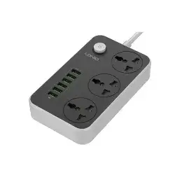 LDNIO 2500W Power Strip | 3 Power Sockets + 6 USB Ports