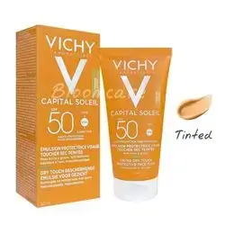 Vichy Capital Soleil  Tinted Mattifying Dry Touch Face Fluid SPF50 50ml //سائل فيشي كابيتال سولي SPF 50  Dry Touch Tinted ملون للوجه 50 مل