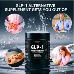 GLP-1 Support Probiotic Blend 12 in 1 - Glp1 Booster with Berberine, 1 Billion CFU, 5 Probiotic Strains - 1500mg Glp1 Blend Supplements, for Gut Health, Digestive, fat loss, weight management, 120 Capsules