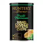Hunter's Gourmet Pesto Parmesan Flavored Hand Cooked Potato Chips Canister, 150g