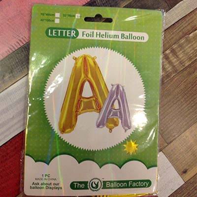 Letter Foil Helium Balloon