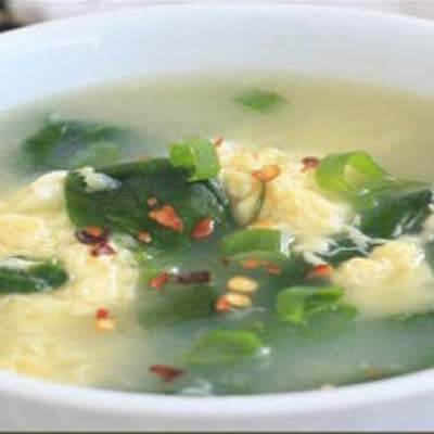 Scrambled Eggs and Cucumber Soup