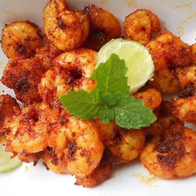 Prawns Papper Fry  - South india