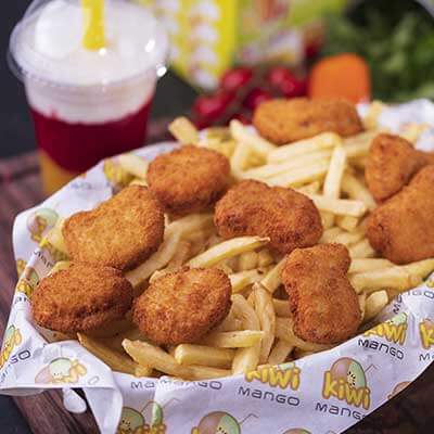 Chicken Nugget with Fries and Cocktail